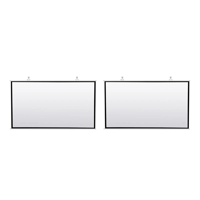 

2X Portable Projector Screen For Home Theater Outdoor HD White Foldable Anti-Crease (72Inch)