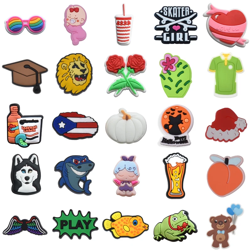 

Shoes Accessories Boy Kids Decorations for Crocs Set Jeans Wholesale Bulk Women Charm Packs Girl Shoe Charms Gifts Para Pins Men