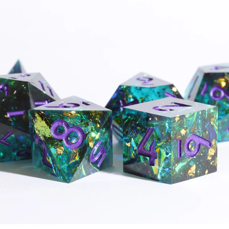 

Мини-Планета DND набор игральных костей, уникальный дизайн ручной работы, полиэдрические полимерные кости с острыми краями, Цветные Кубики D6 D20 TRPG настольные игры