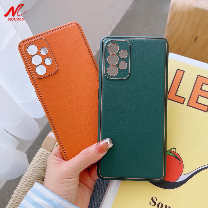 

Чехол A72, роскошные гальванические Тонкие Матовые чехлы из искусственной кожи для телефонов Samsung A12, A52, Galaxy S22 Plus, S21 Ultra, S20 FE, задняя крышка