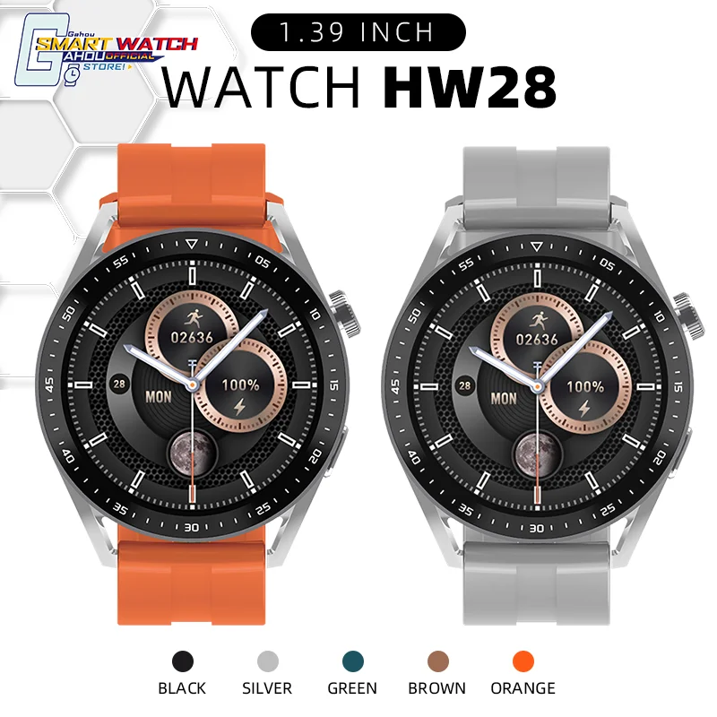 

2022 New Smart Watch Men Wirelss Charging HW28 NFC Heart rate Sport Fitness Tracker Bluetooth Call Smartwatch Man Women