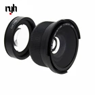 Сверхширокоугольный объектив RYH 52 мм 0,35x рыбий глаз + макрообъектив для Nikon D7100 D5200 D5100 D3100 D90 D60 и объектив Canon Sony DSLR 18-55 мм