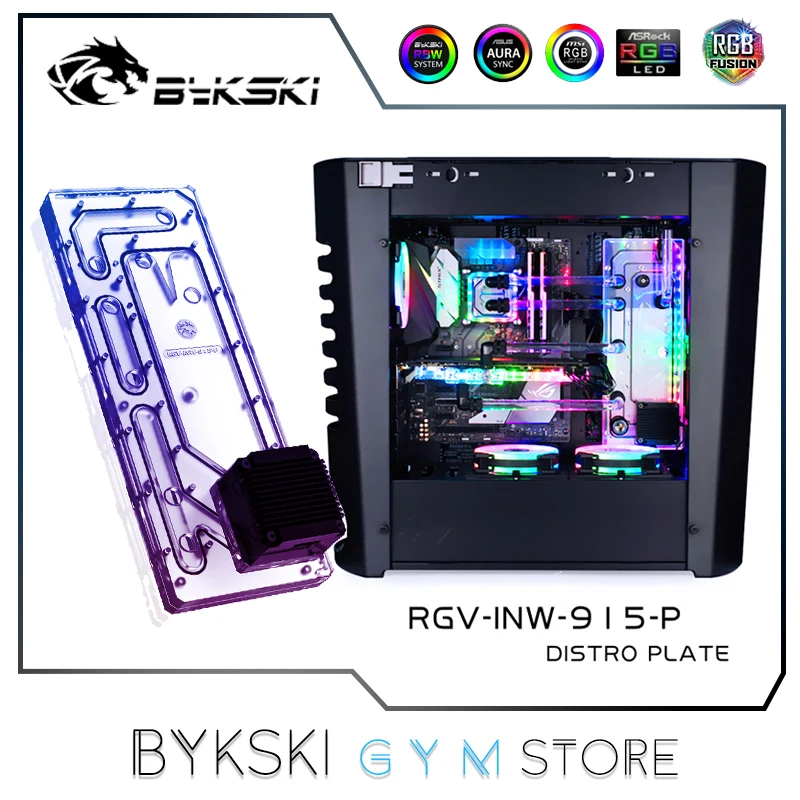 

Bykski радиатор с водяным охлаждением для чехла IN WIN 915, 360 радиатор с жидкостным охлаждением на заказ, 12 В/5 В