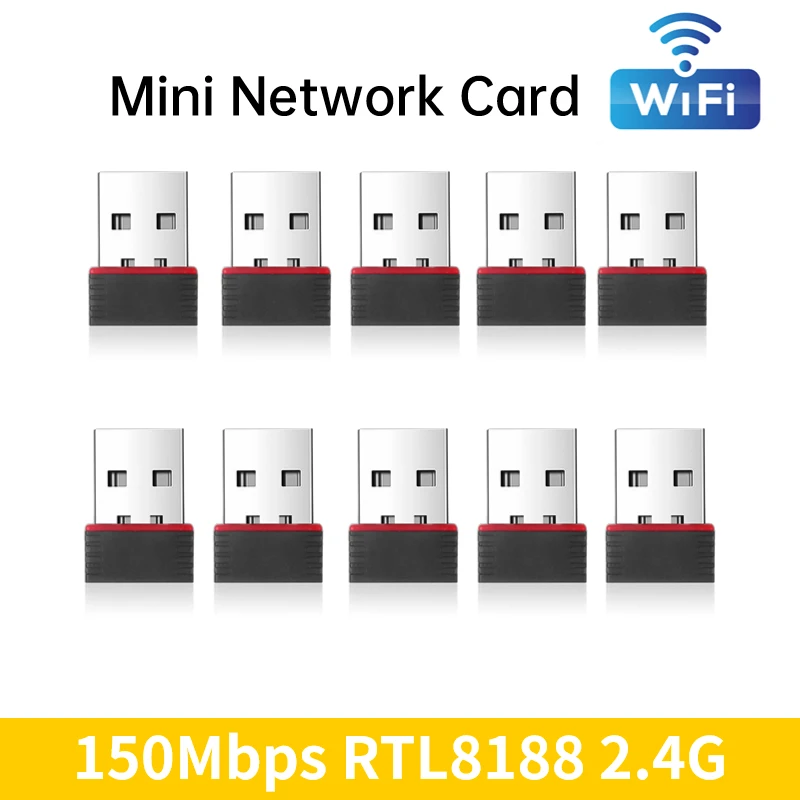 150Mbps Mini USB Wireless Wifi Adapter Wi fi Network LAN Card 802.11b/g/n RTL8188 Adaptor Network Card for PC Desktop Wholesale
