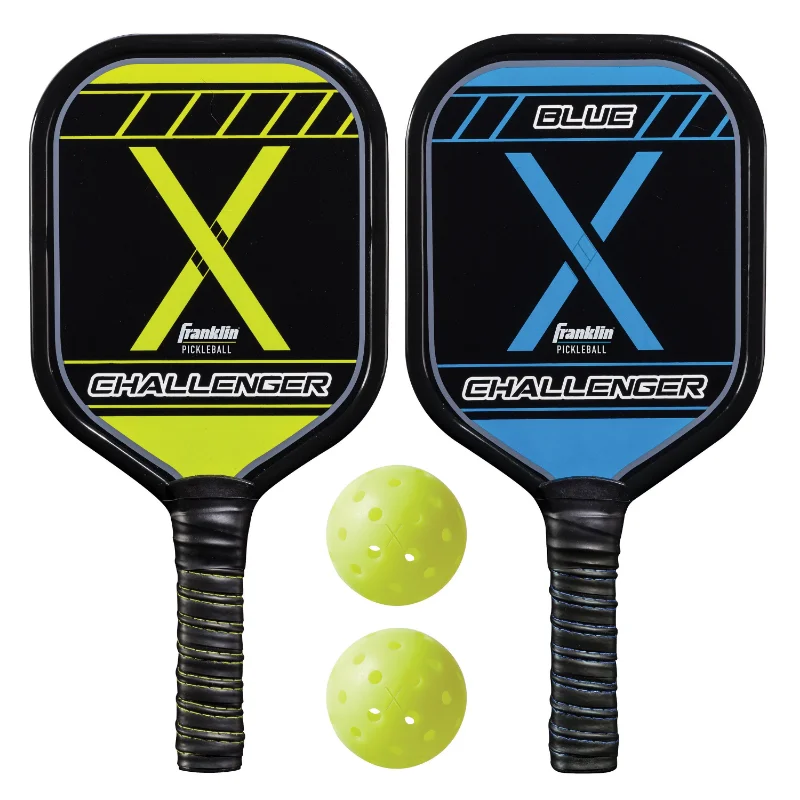 

Pickle Ball Paddle and Pickle Ball Starter Set - Includes 2 Aluminum Pickle Ball Paddles and 2 Franklin X-40 Pickle Balls -