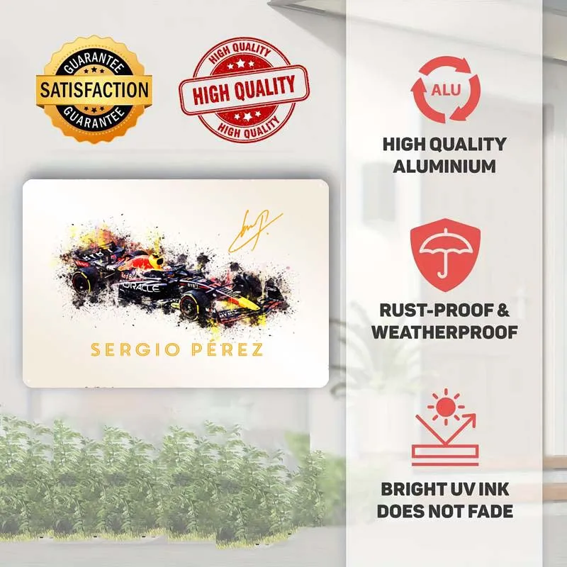 Sergio Перез 2022 Автомобильная Жестяная Табличка значок украшение для стен декор