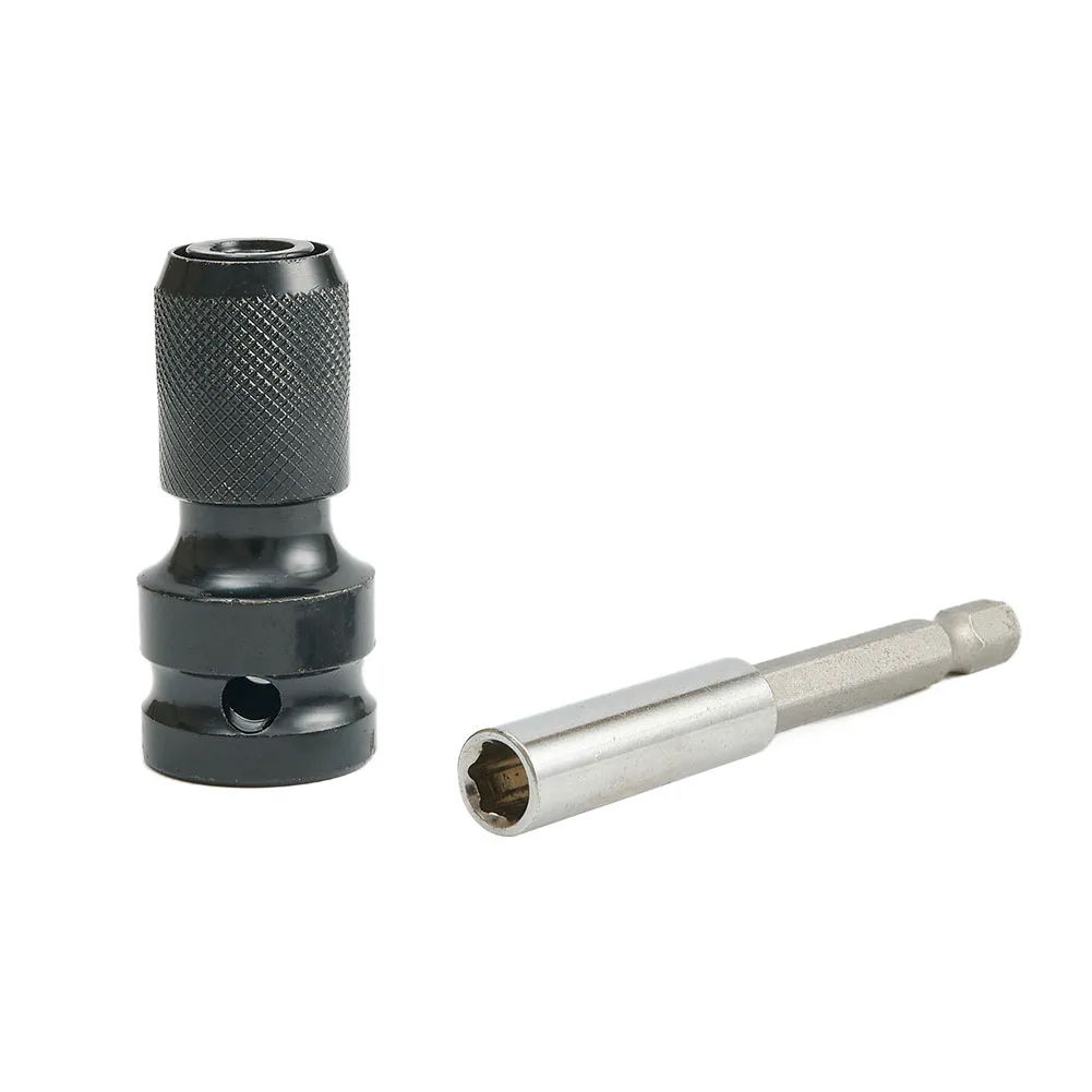 

1 Set Socket Adapter 1/2 1/4 75mm Adapter Bullet Connecting Rod Sleeve Telescopic Turn Useful Practical Durable