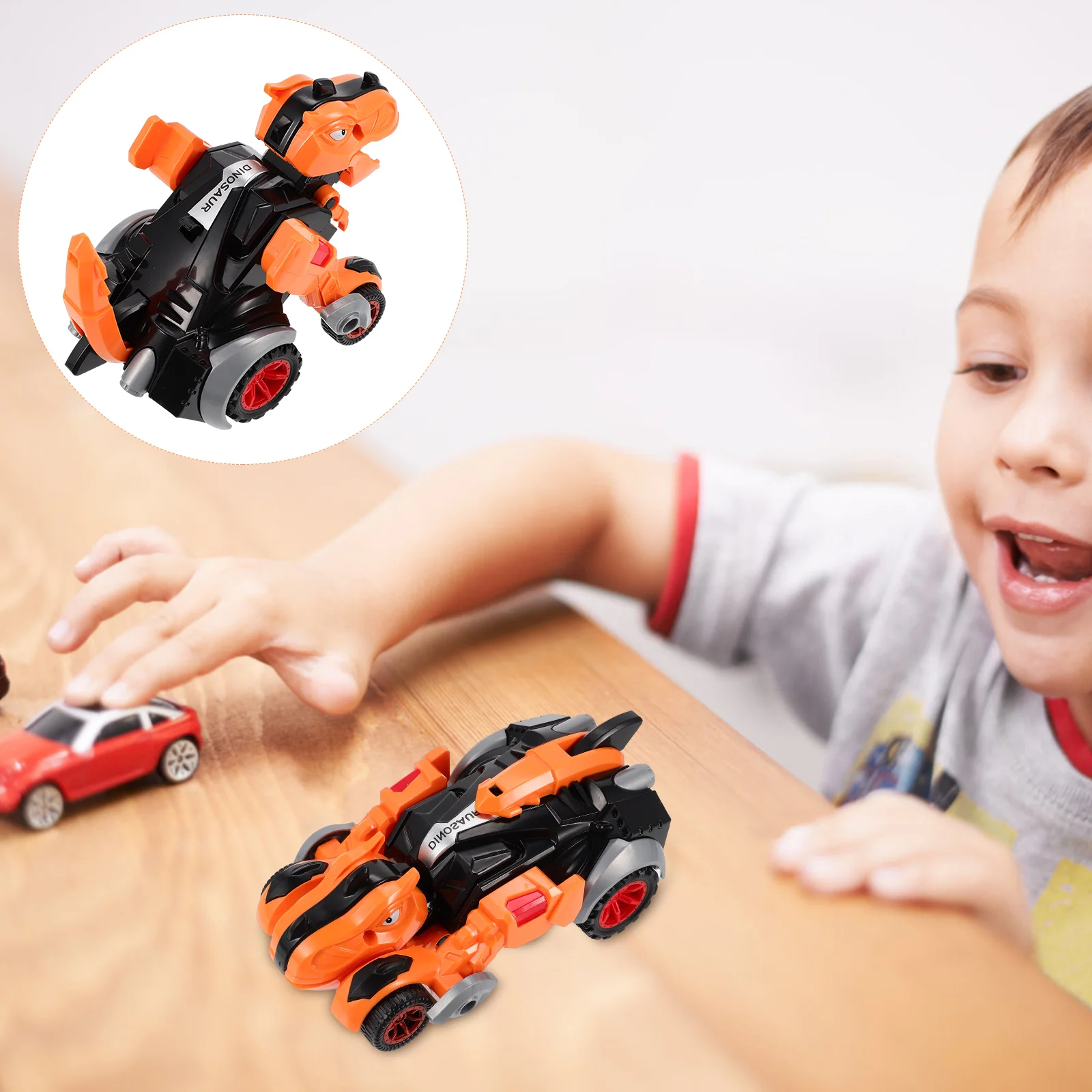

Dinosaur Car Inertial Pull Back Toy Car Dinosaur Transforming Educational Toy