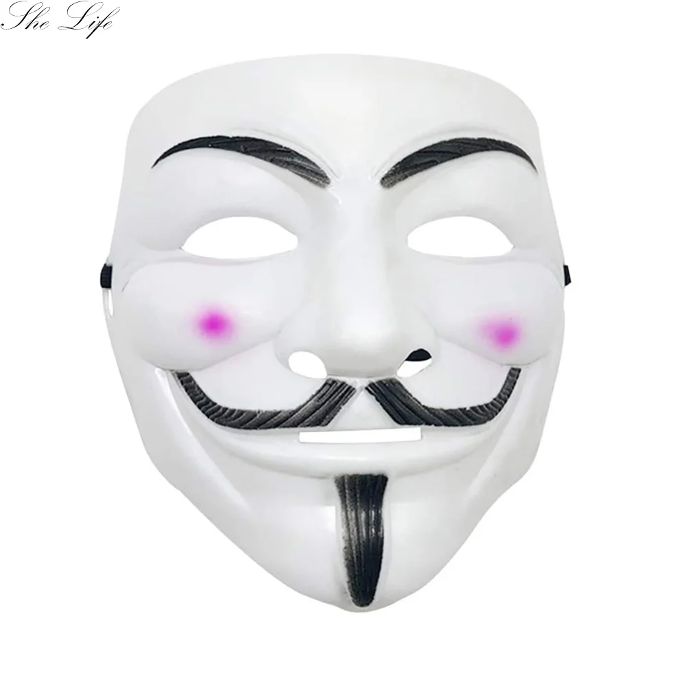 

4pcs Party Cosplay Masque Mask Anonymous Fancy Dress Adult Costume Accessory For Fancy Dress Halloween Party