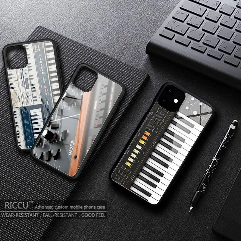 

Vintage Synth Synthesizer Phone Case Rubber for iPhone 13 12 11 Pro Max mini XS 6s 8 7 Plus X XR iphone 13 12 Pro phone Covers