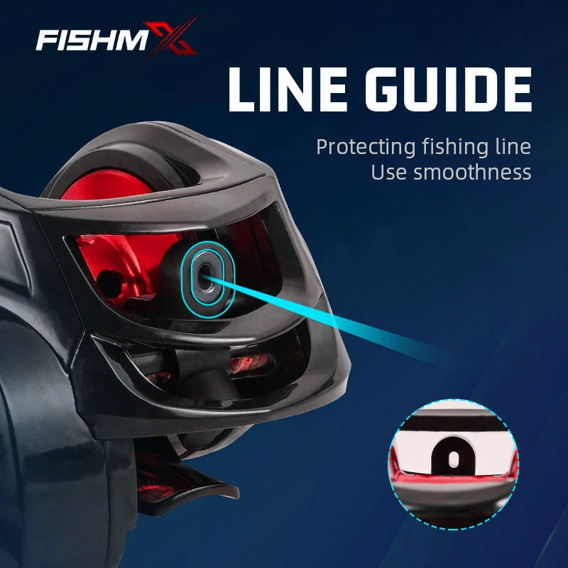 Фото Рыболовная Катушка Fishmx Baitcast С Алюминиевой Катушкой С Максимальным Сопротивлением 10 Кг Для Пресной И Соленой Воды Для ... №4