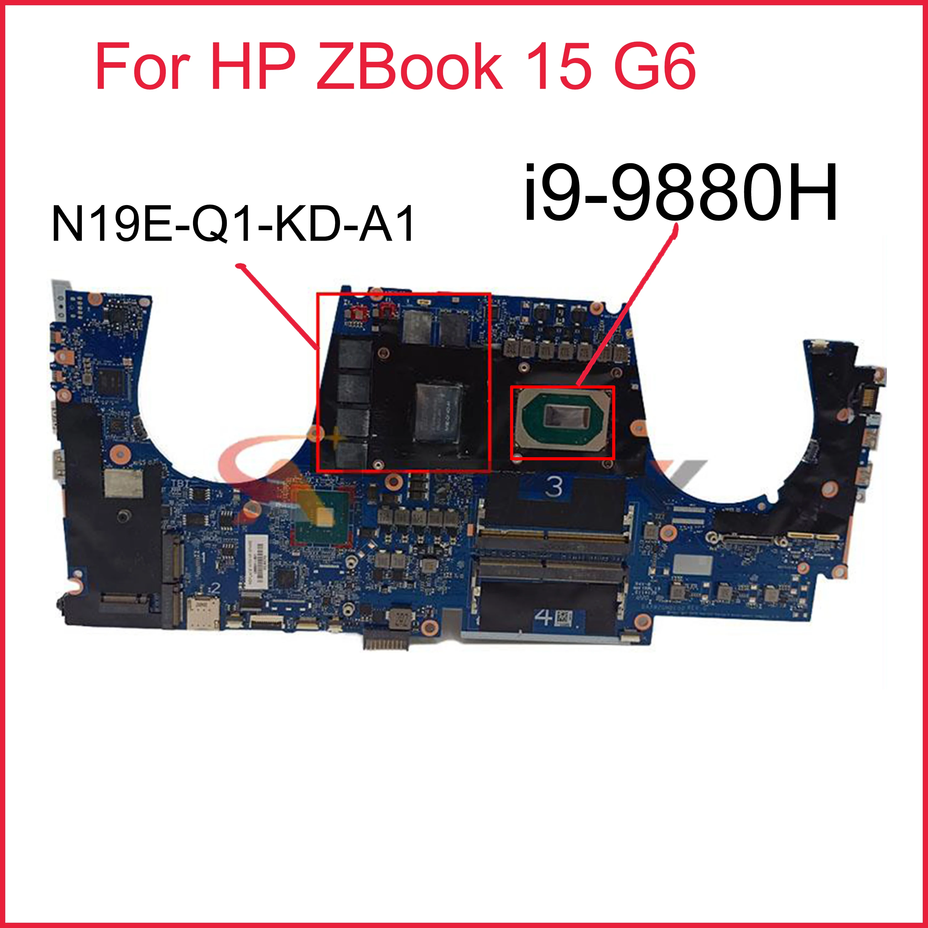 

L68833-601 For HP ZBook 15 G6 laptop motherboard L68833-001 XW2G DAXW2GMBEG0 With i9-9880H CPU N19E-Q1-KD-A1 GPU 100% Tested OK