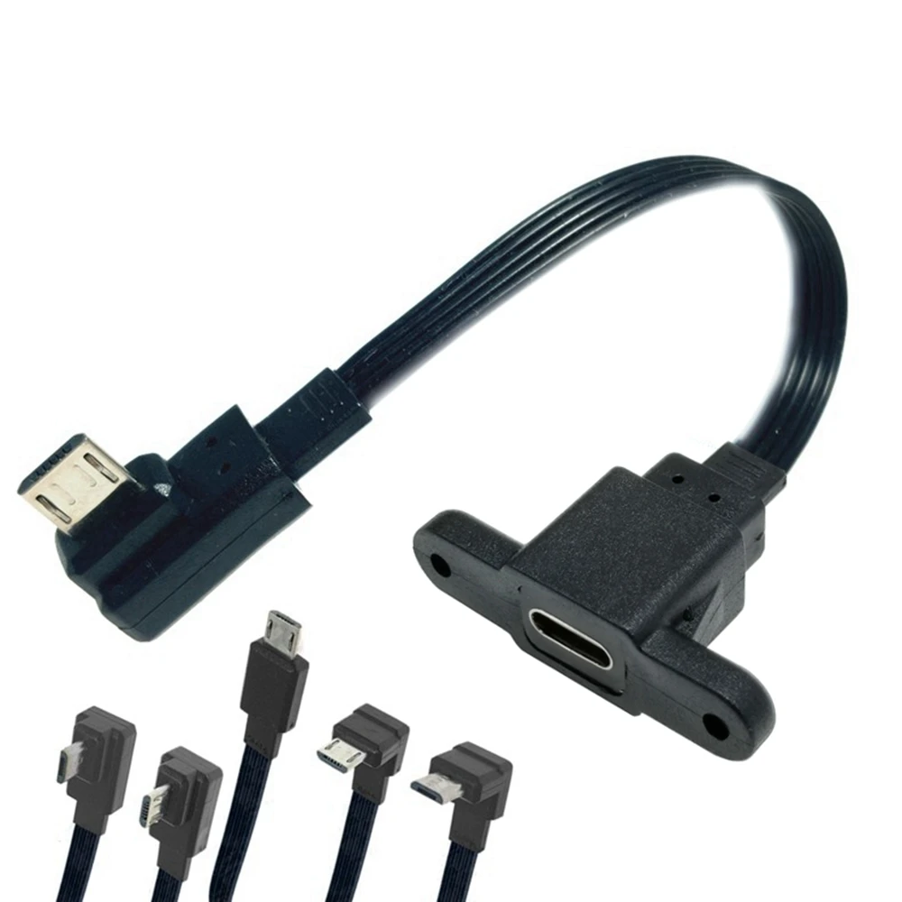 ype-C мама на Micro-B 90-угольный T Micro USB вверх вниз левый и правый штекер USB-зарядное