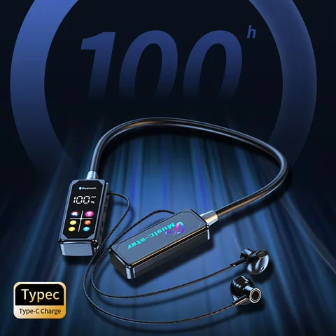 Беспроводные геймерские наушники с шейным ремешком Bluetooth 5.4