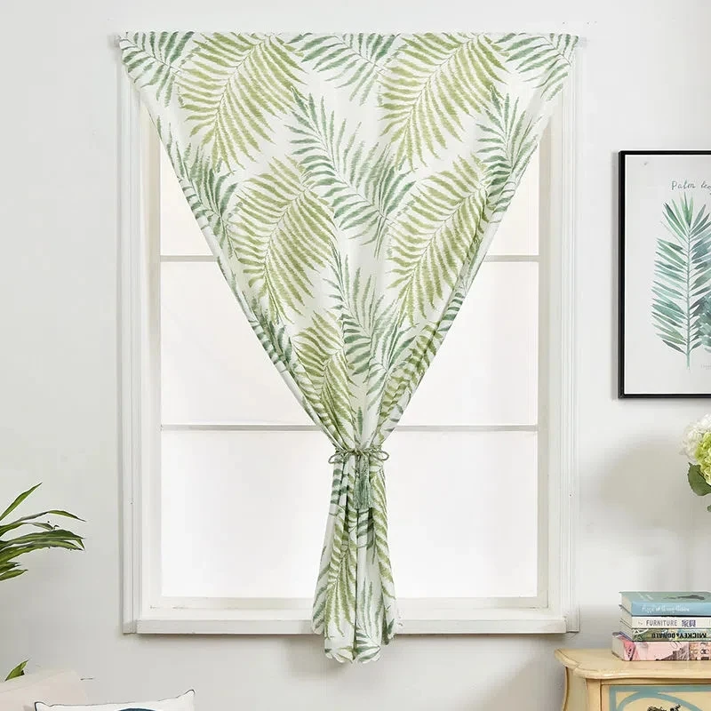 

Net red curtain door curtain hanging curtain finished free punching self-adhesive bay window bedroom full blackout curtain home