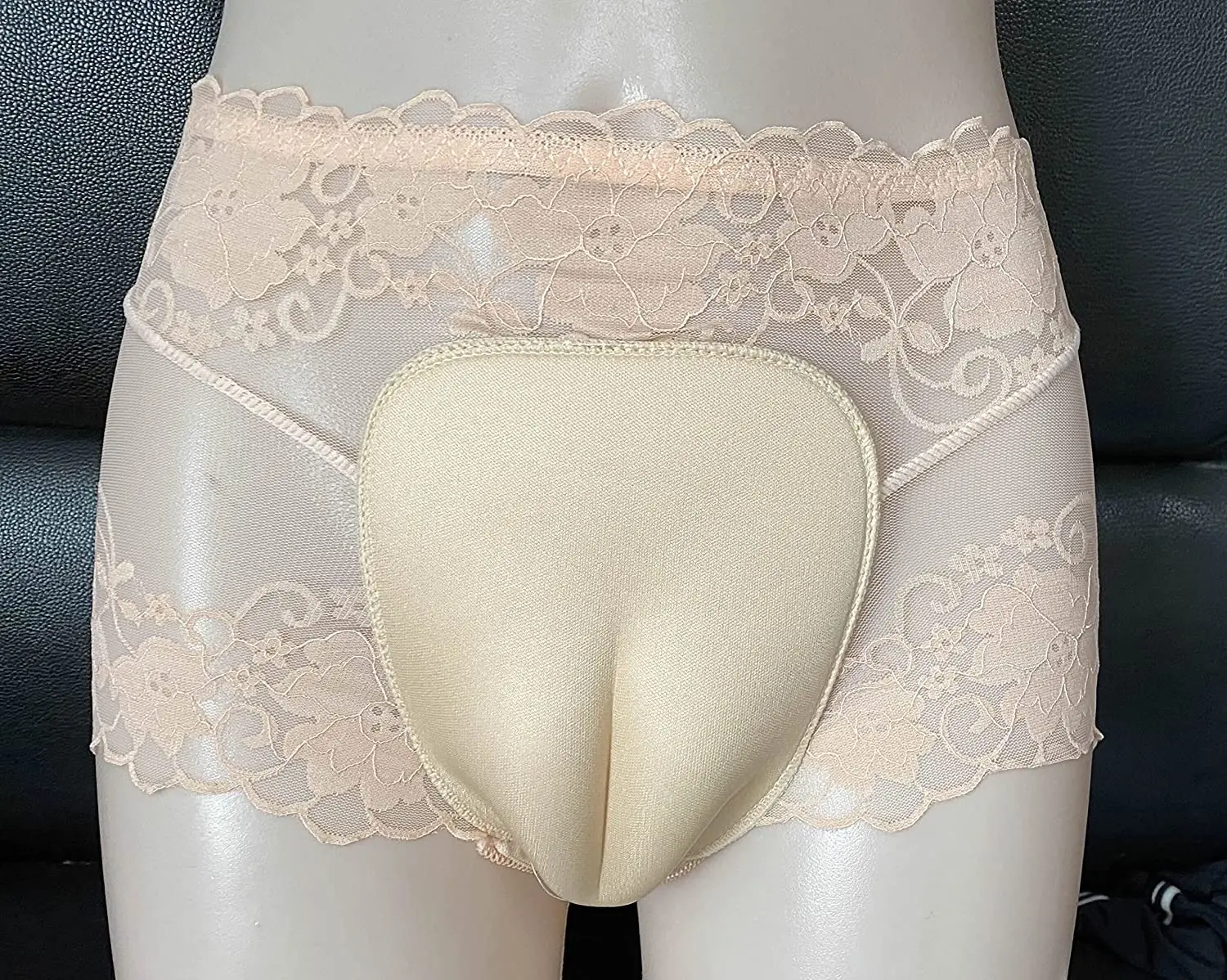 CONTROL PANTY GAFF Transparent Lace Rose Embroidery Lingerie Underwears Crossdresser Transgender Shemale Camel Toe Panties