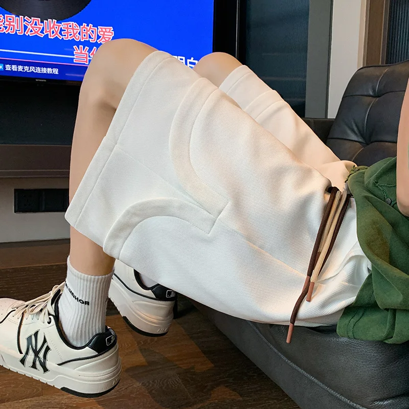 Модные мужские летние шорты 2024 Оригинальная одежда уличная мужская мешковатые