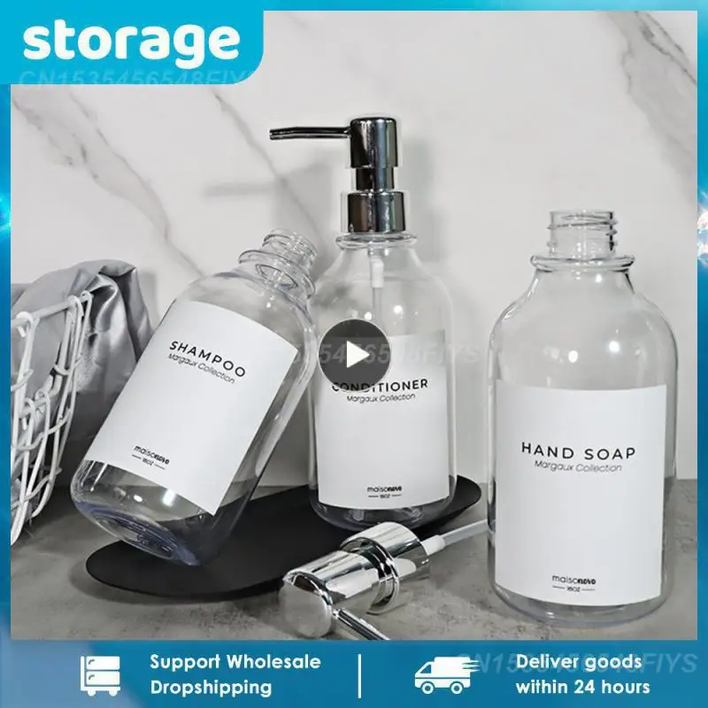 

1~8PCS 300/500ml Soap Dispenser for Bathroom Large Capacity Shampoo Shower Gel Bottles Refillable Lotion Liquid Storage