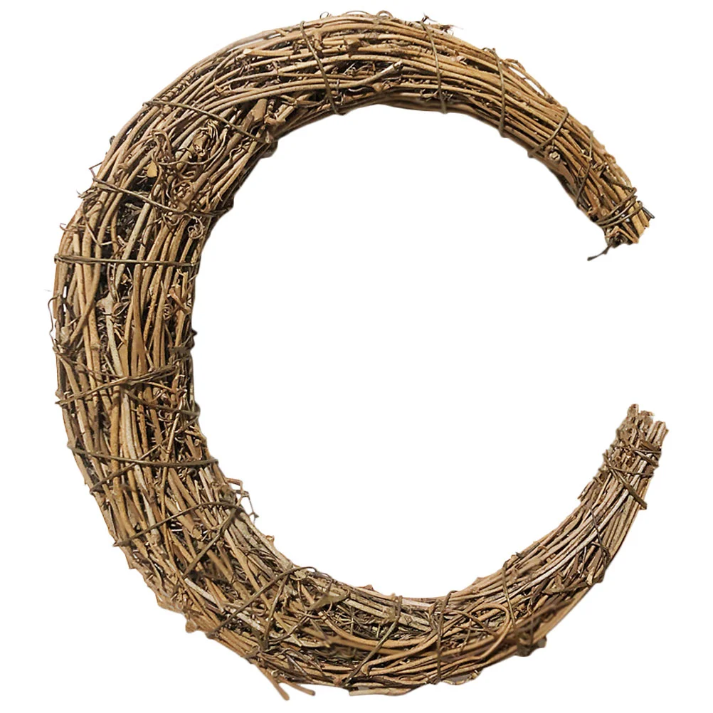 

Wreath Moon Rattan Grapevine Vine Diy Christmas Garland Natural Frame Door Ring Branch Twig Wreaths Wicker Hoop Shape Form Hoops