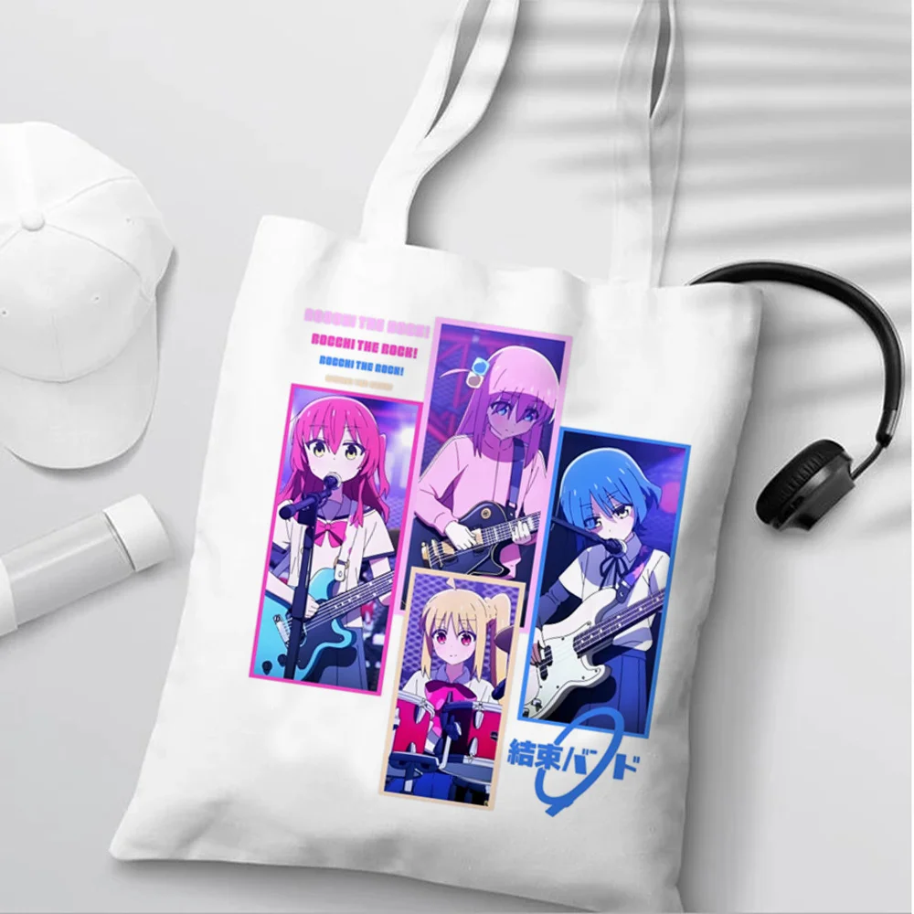 

Bocchi the Rock! Сумка для покупок Hitori Bocchi, Женская холщовая Хлопковая Сумка для продуктов, джутовые сумки, экологические тканевые сумки