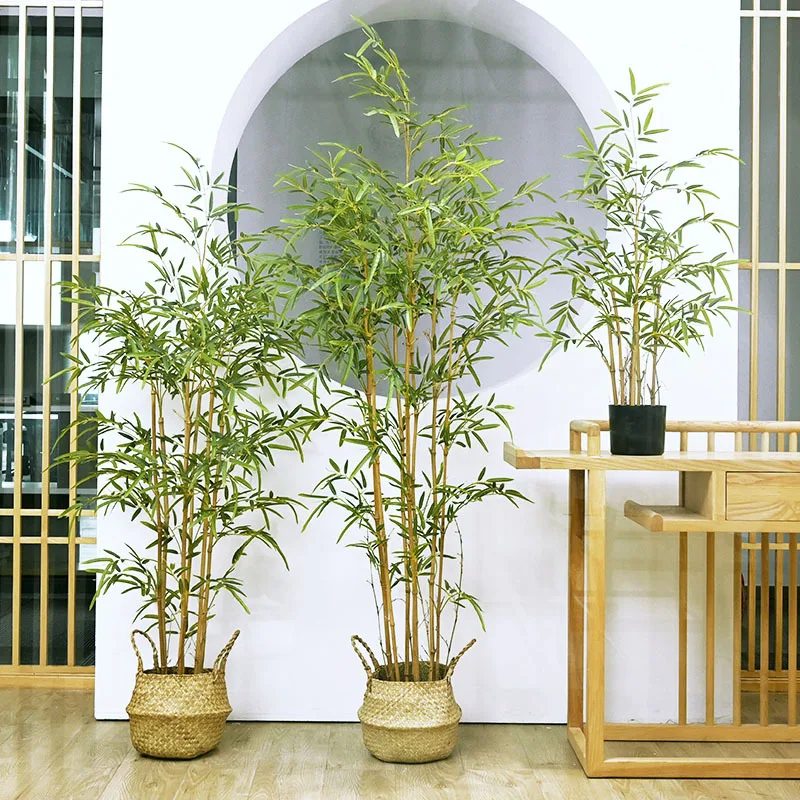 

60CM Simulated Floor Fake Bamboo Fine Water Bamboo Indoor Home Decoration Fake Green Plant Bonsai Landscaping Living Room Decor