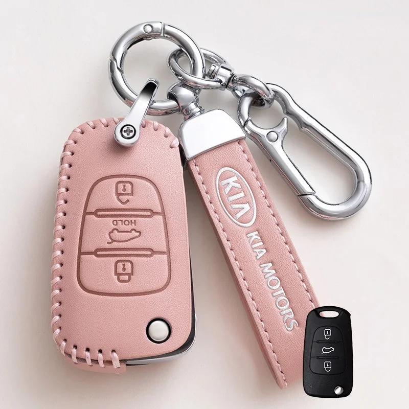 Кожаный чехол для автомобильного ключа Kia Sportage Rio 3 Soul Optima Ceed Pro K5 K2 Pride Hyundai I20 I30 Ix20