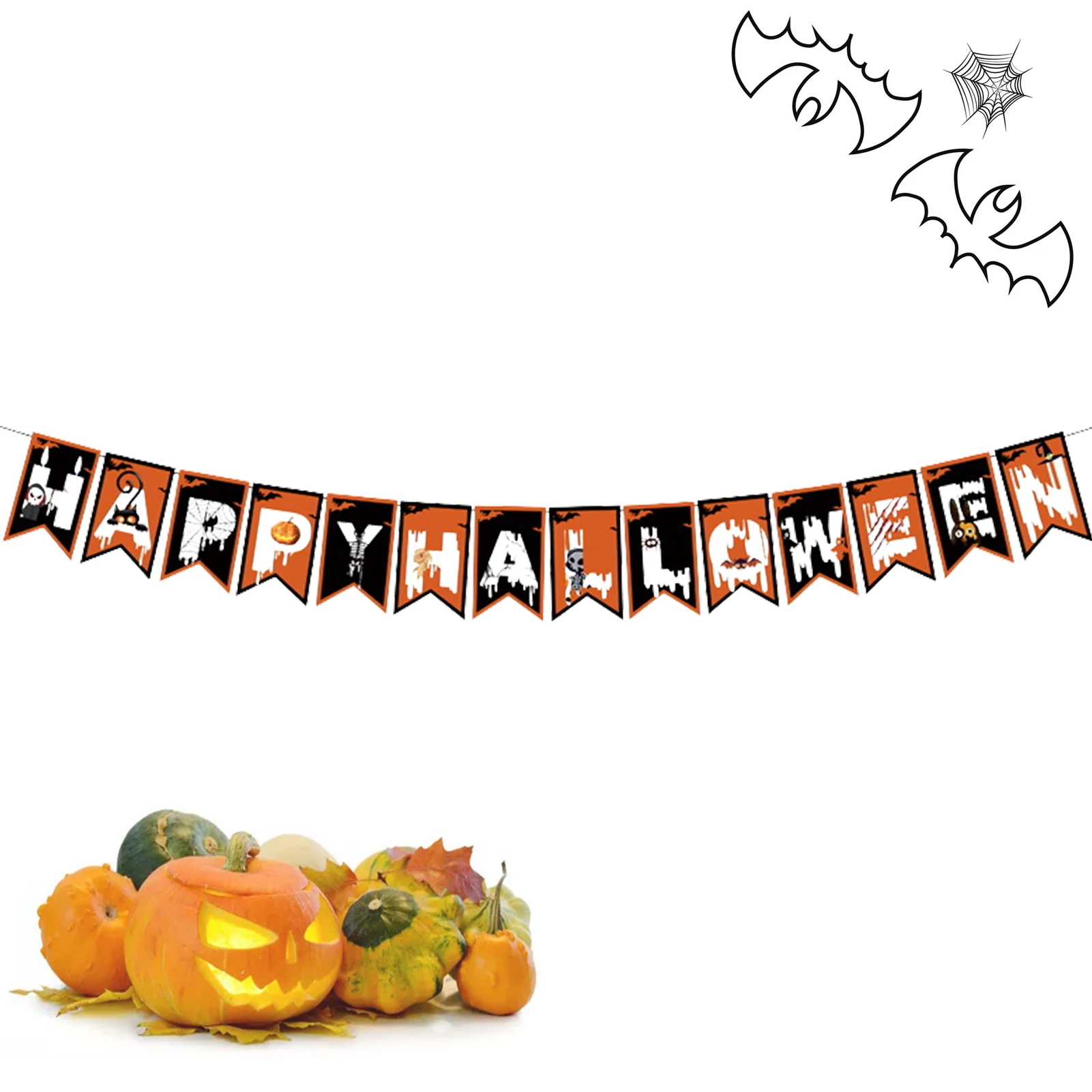 

Trick Or Treat Banner Trick Or Treat Banner Sign Trick Or Treat Banner Sign Add Festive Flavor Party Supplies Halloween Banners