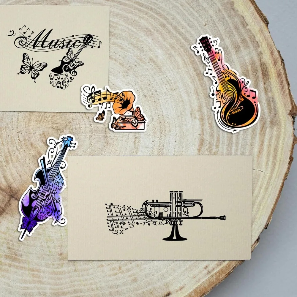 Музыкальные инструменты прозрачные штампы музыкальная нота силиконовые печать