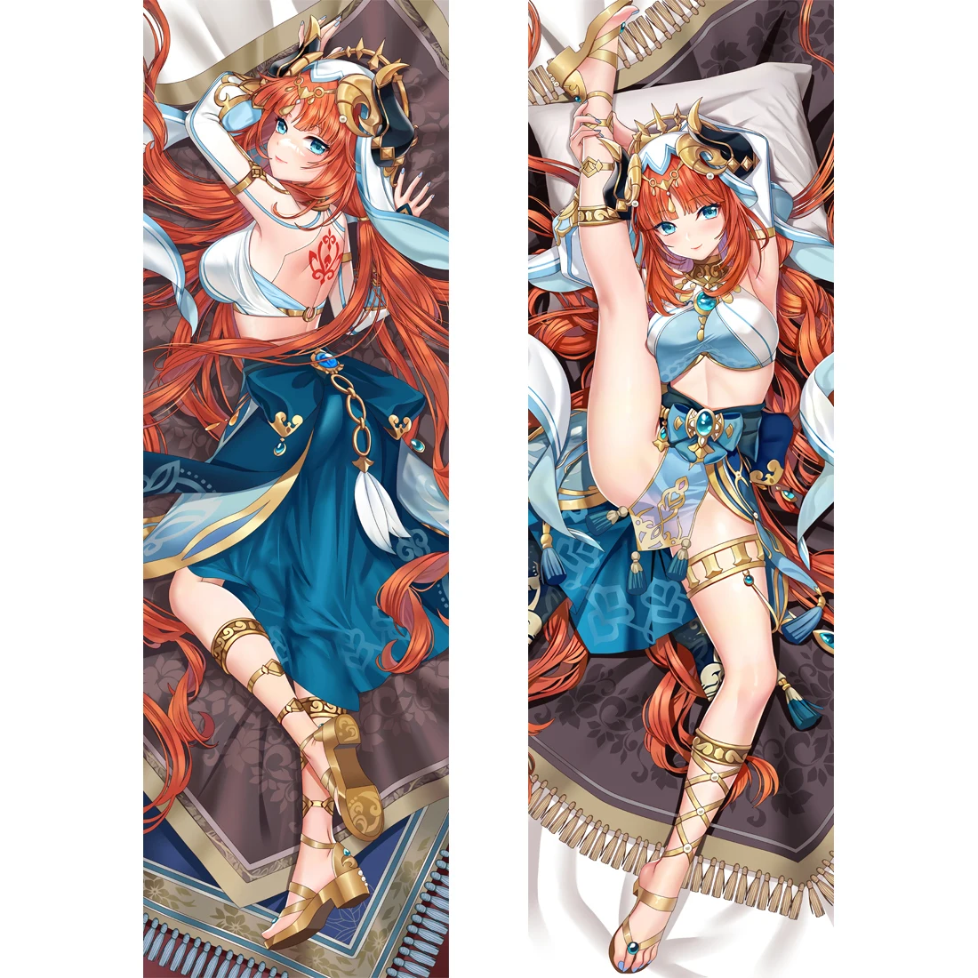 

Game Genshin Impact Nilou Cosplay Dakimakura Nilou Body Pillow Case Peachskin 2-Side Hugging Body Throw Cushion Pillow Case