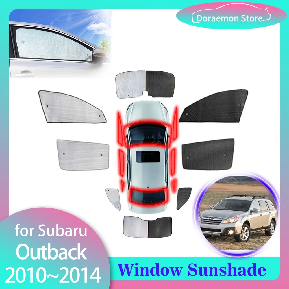 Полное покрытие солнцезащитные козырьки для Subaru Outback Legacy BR BM Wagon 2010 ~ 2014 2011 лобовое