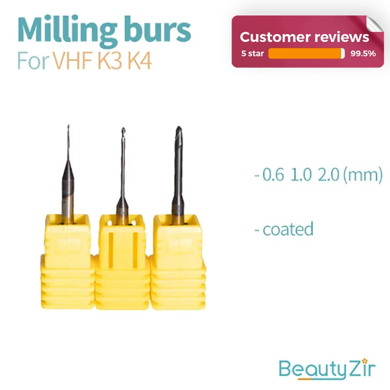 Мilling Burs Zirconia 2 Pieces VHF K3/K4 beautyzir