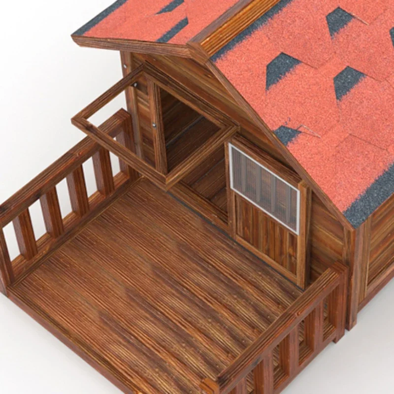 Wood Products Camping Dog Crate Accessories Supplies Prefab Large Outdoor Live Niche Pour Chien Pet