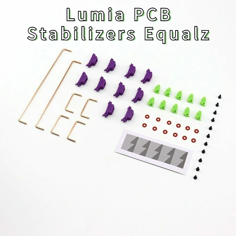 

New DIY Lumia PCB Stabilizers Equalz Screw-in Stabilizers Purple Green Rose Gold 7u Wire Customized Mechanical Keyboard