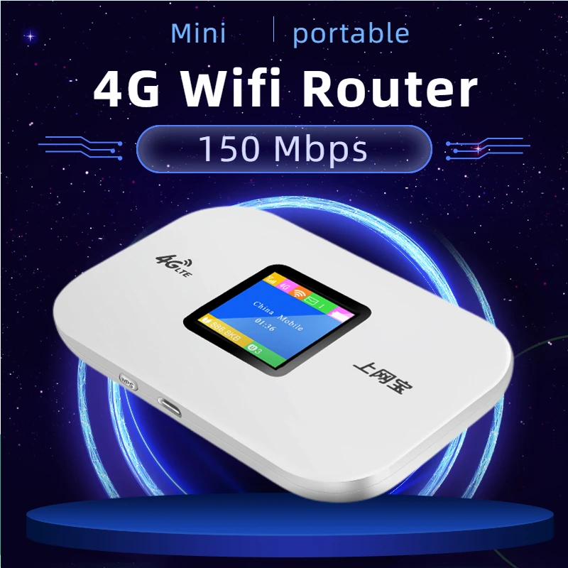 

Wireless 4G Router Sim Card Networking Wifi LTE 150Mbps Wi-Fi Pocket Modem FDD/TDD Data Access Mobile Hotspot Portable Unlocked