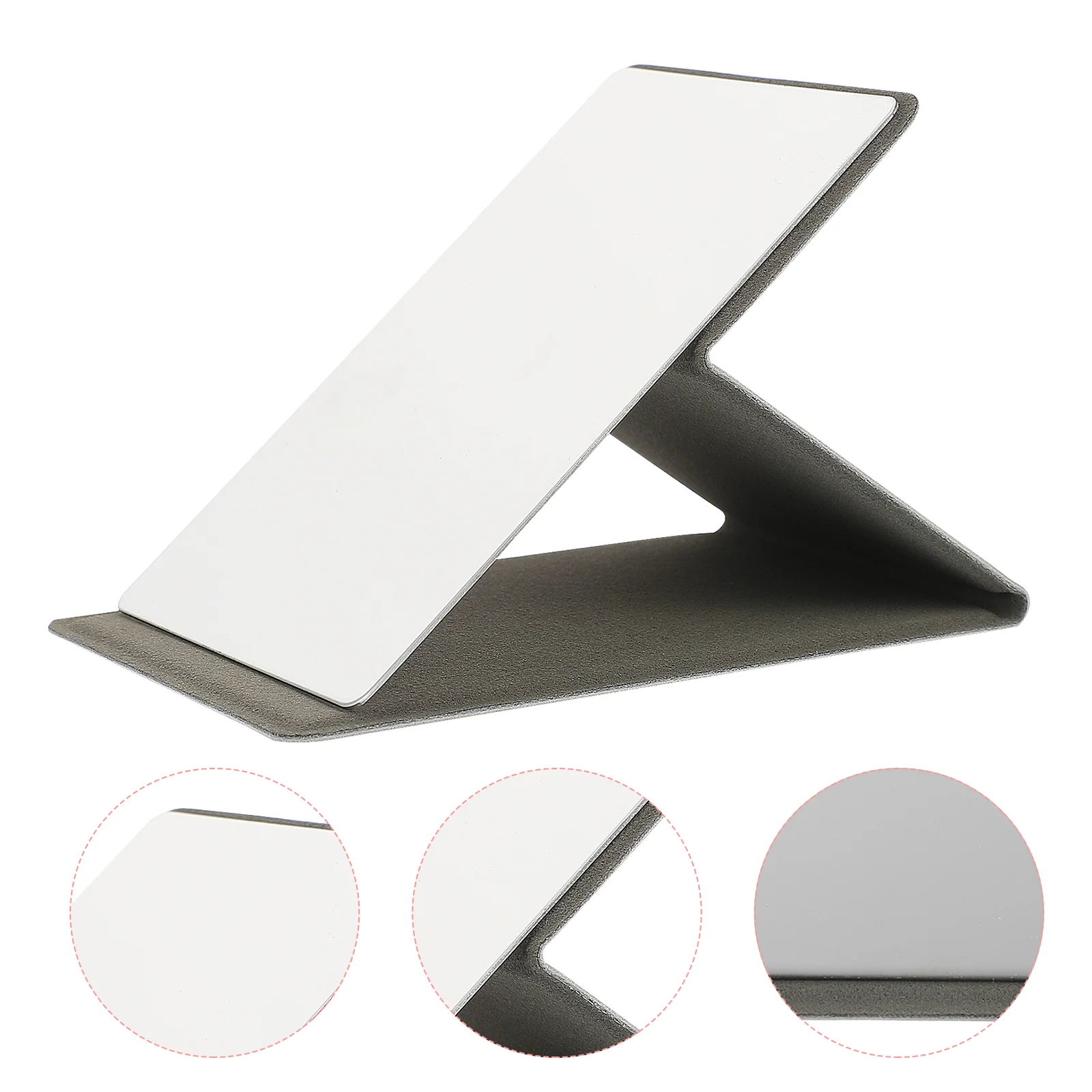 

1 Set Compact Folding Makeup Mirror PU Cover Portable Mirror