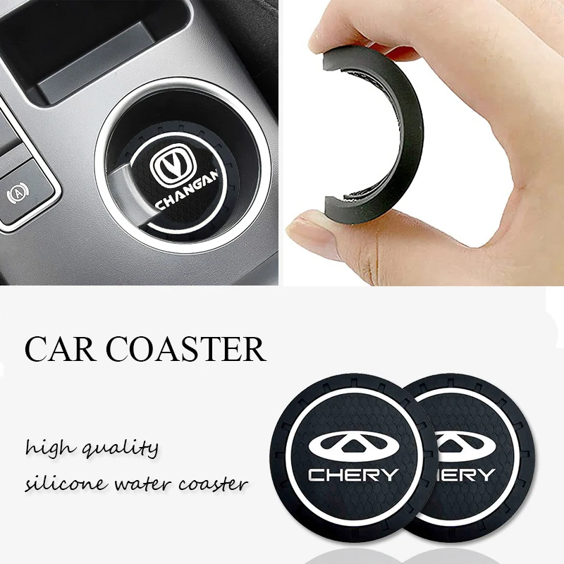 

2pcs Car Water Cup Anti-slip Silicone Coaster for Jeep Grand Cherokee Xj Wk2 Wj Wrangler Jl Jk Compass 2022 Patriot Accessories