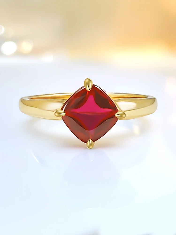 Набор колец с красным сокровищами karlake золото 925 пробы простые и универсальные