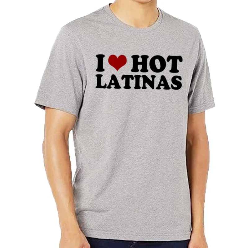 Фото Camiseta con estampado de I Heart para hombre, ropa de calle de manga corta, regalos de cumpleaños №4
