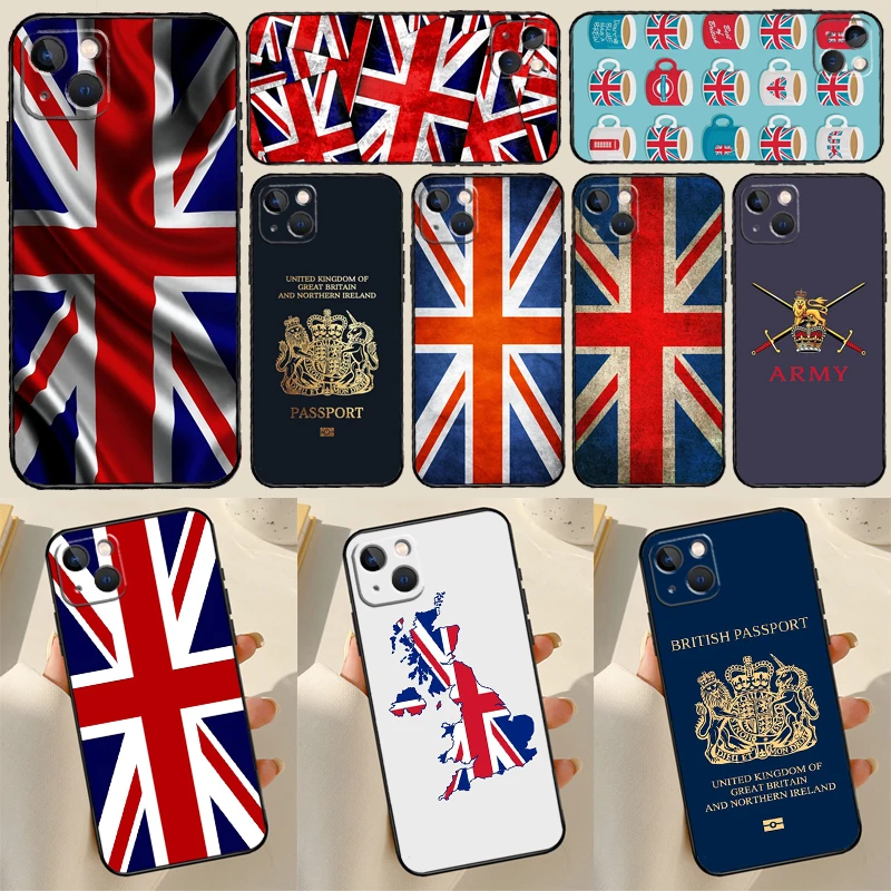 Union Jack Британский Флаг Англия Великобритания Чехол для телефона iPhone 13 12 11 14 Pro Max XR X XS 7 8 Plus SE Coque Capa