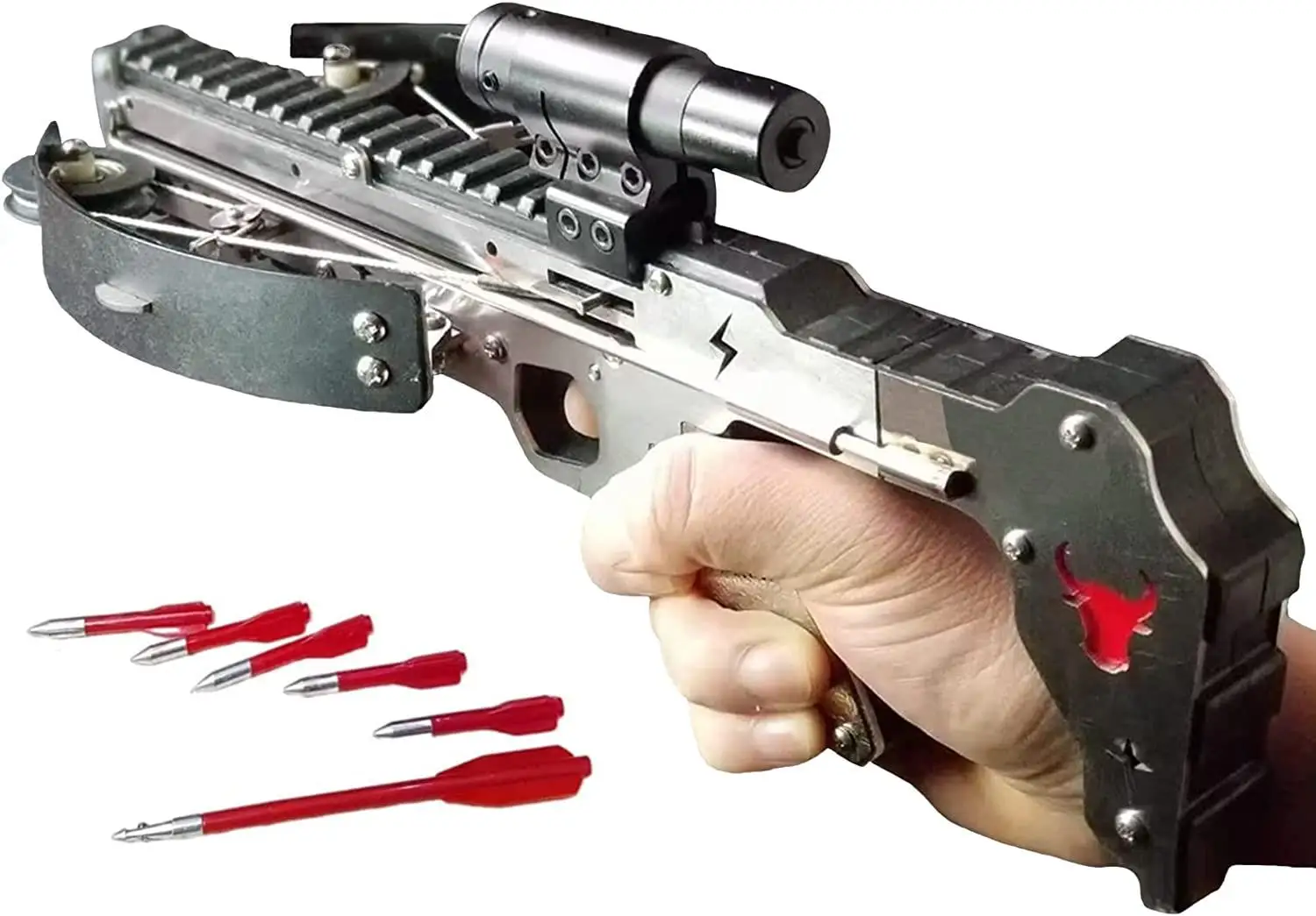 

Youtude popular explosive outdoor shooting V35 hunting toy bow and arrow 6mm steel ball/arrow universal, send laser 75lb