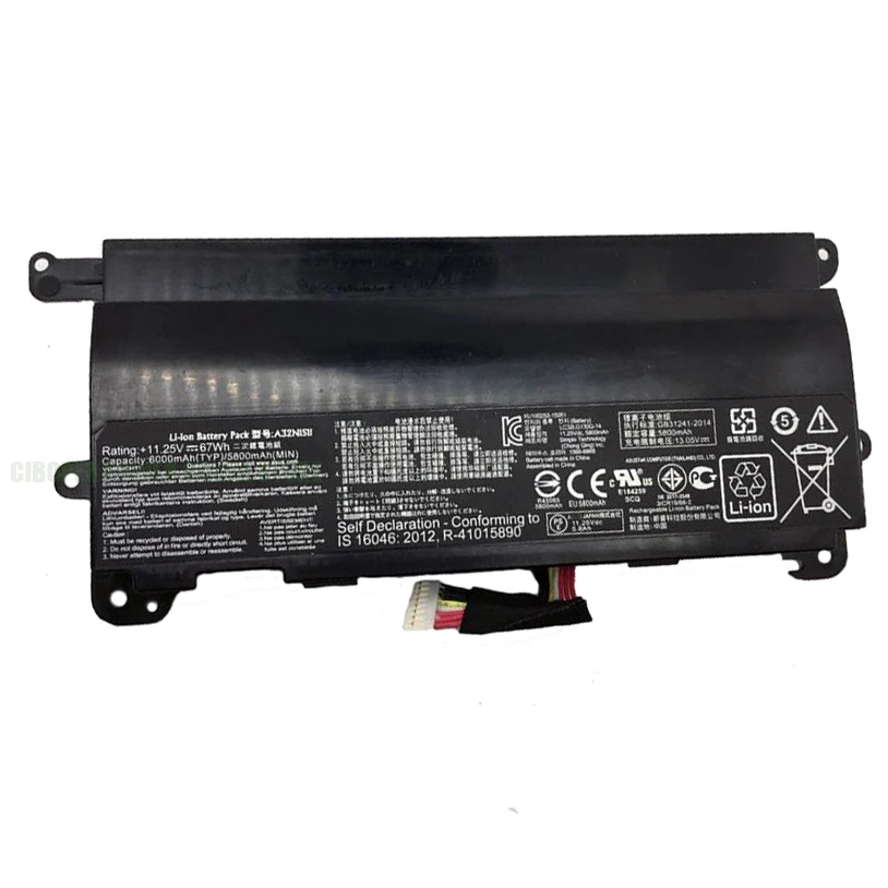 Аккумулятор для ноутбука A32LM9H A32N1511 ROG G752 G752V G752VL G752VT G752VM G752VY G752VS GFX72J GFX72VT6700 GFX72VY6820