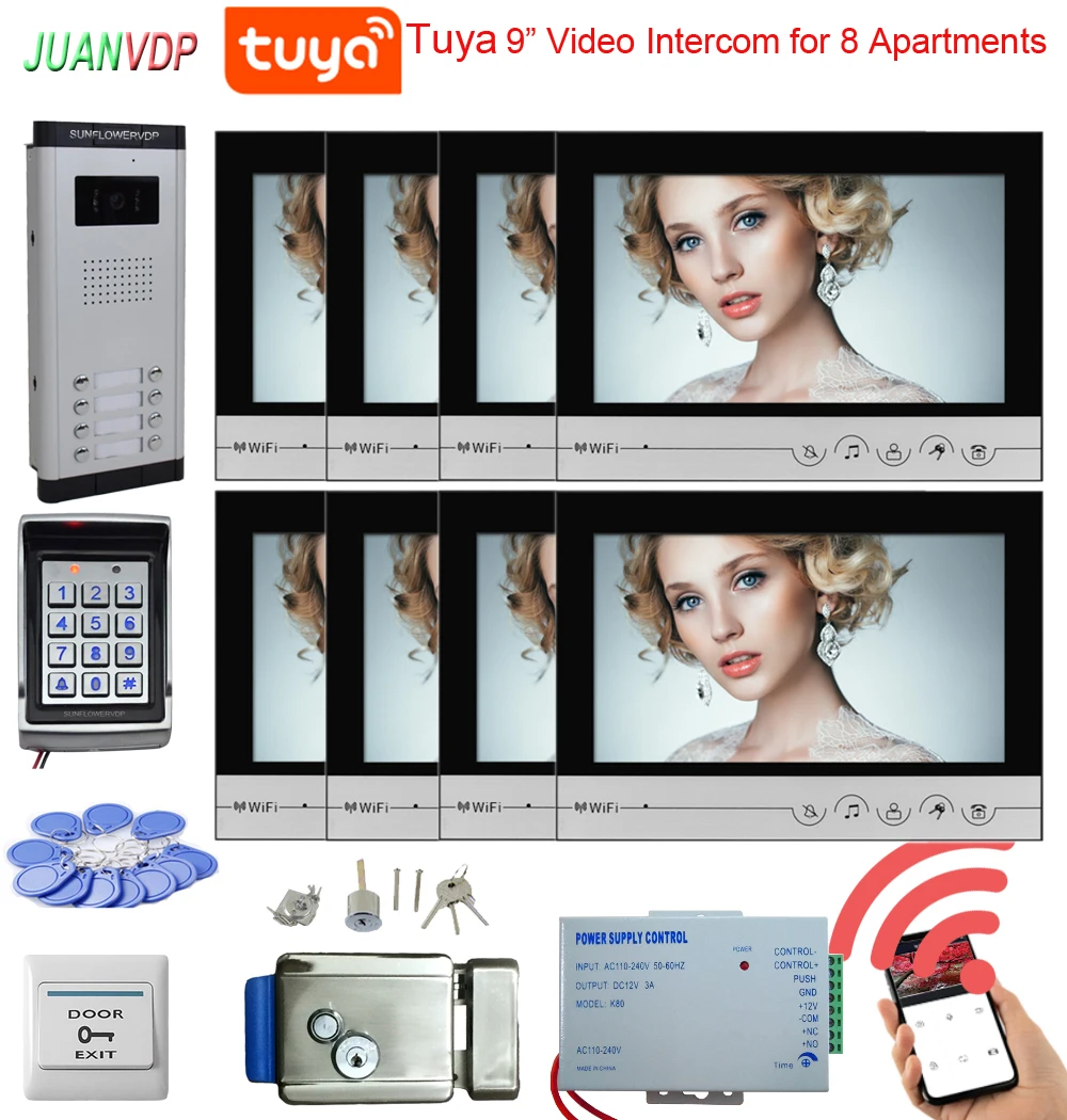 Проводной видеодомофон 8v8