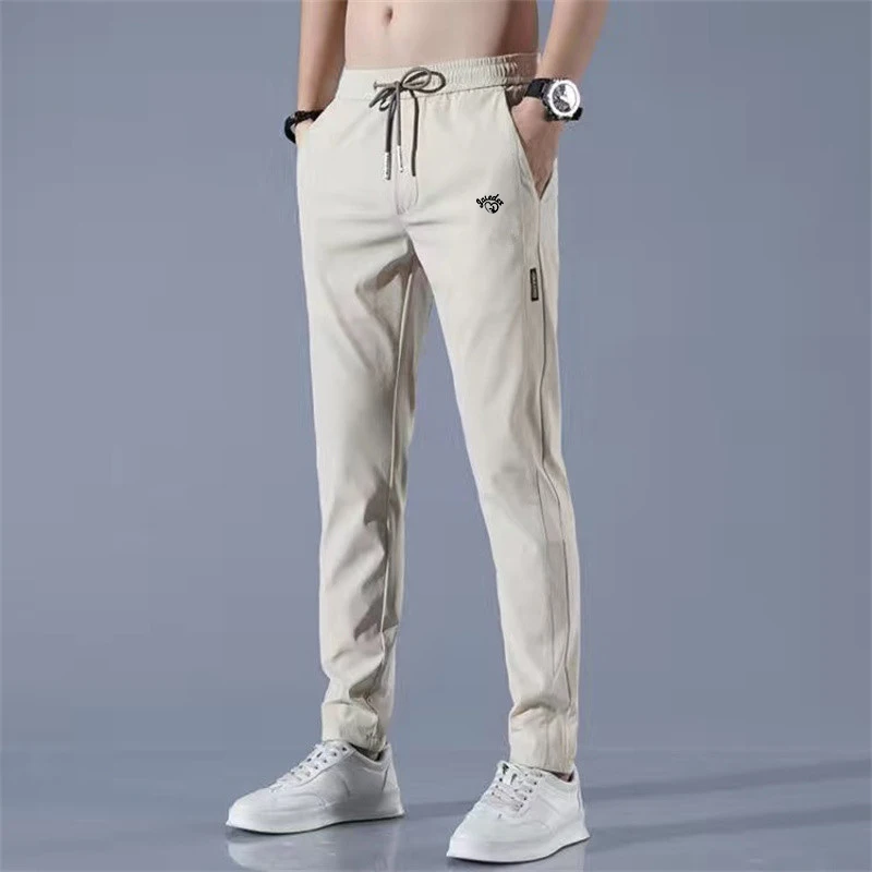 Summer Ultra Thin Breathable Golf Pants For Mens Ice Silk Quick Dry High elasticity Golf Wear Men Trousers Sports Long Pants Men
