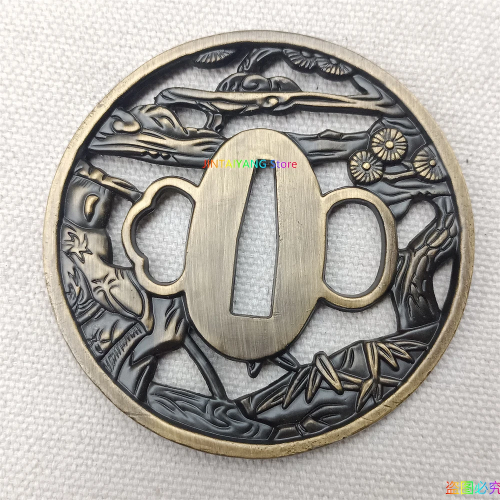 Хорошая защита Tsuba из сплава для японского меча самурая катана нож поручня резная