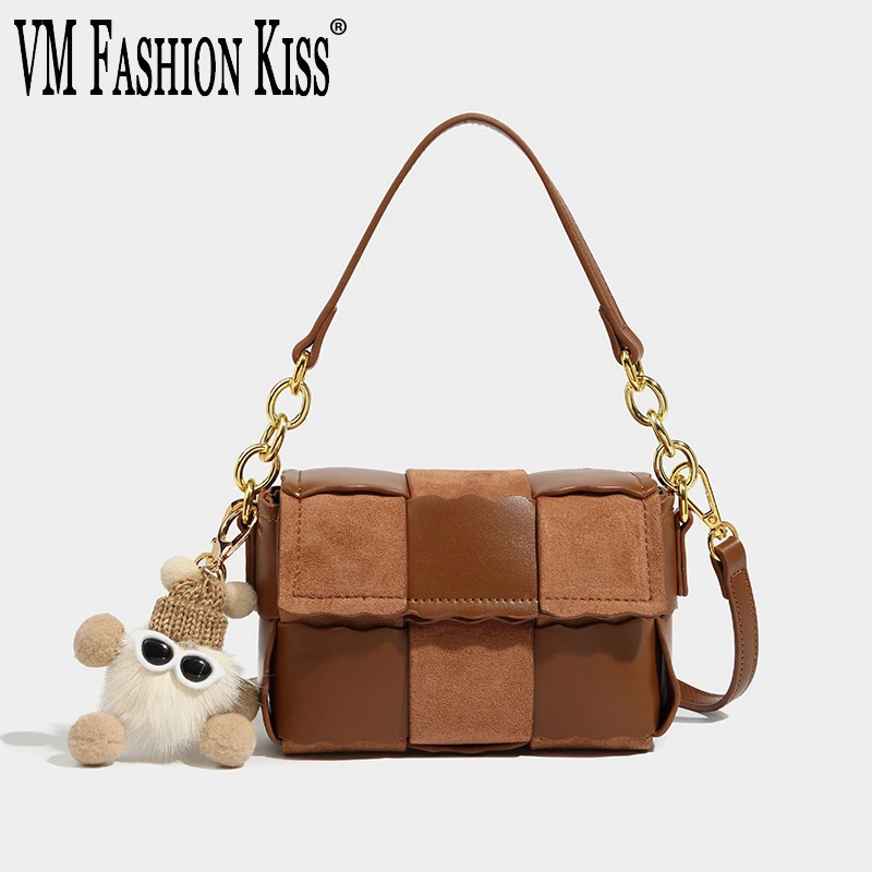 VM FASHION KISS Flap Bag Tote Handbags Women Luxury Brand PVC Leather Shoulder Bags Female Clutch Bags Ladies Underarm Purses