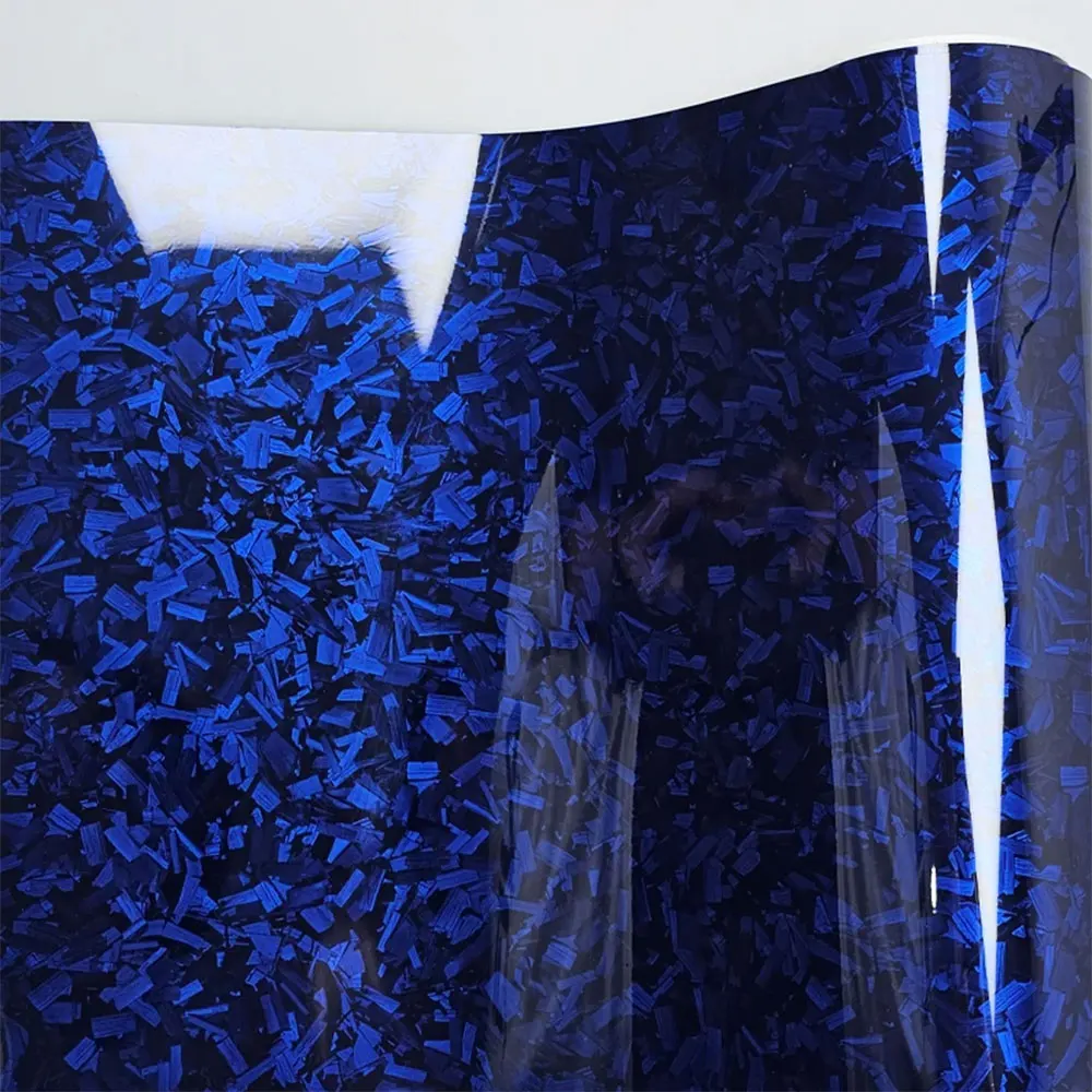 Глянцевая синяя матовая кованая углеродная клейкая виниловая пленка для