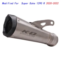 slip on motorcycle middle connect pipe and exhaust muffler titanium alloy modified for super duke 1290 r 2020 2022