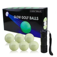6 pcs glowing golf ball night light up led golf ball for long distance shooting dark night sport practice