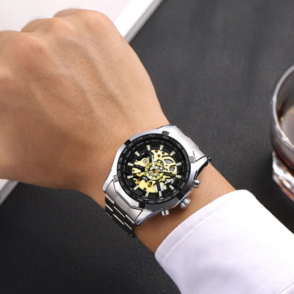 Men's Mechanical Watch Automatic Casual Watches Band Business Stylish Fashion Wrist