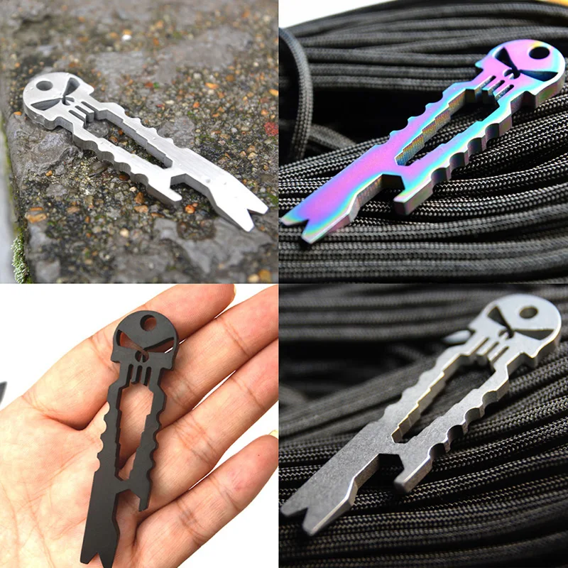 

Skull Tactical EDC Multifunction Survival Tool Key Chain Bottle Opener New
